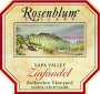 Rosenblum Cellars Ballentine Vineyard Zinfandel 1996 Front Label