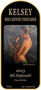 Kelsey See Canyon Vineyards BB Zinfandel 2013 Front Label