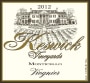 Keswick Vineyards Viognier 2012 Front Label