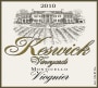 Keswick Vineyards Viognier 2010 Front Label