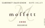 Moffett Vineyards Reserve Cabernet Sauvignon 2006 Front Label
