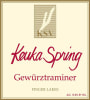 Keuka Spring Winery Gewurztraminer 2013 Front Label