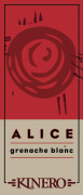 Kinero Cellars Alice Grenache Blanc 2012 Front Label