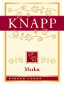 Knapp Vineyards Merlot 2012 Front Label