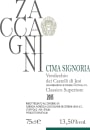 Zaccagnini Rosella Verdicchio dei Castelli di Jesi Classico Superiore Cima Signoria 2015 Front Label