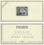 Pighin Collio Pinot Grigio 2000 Front Label