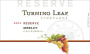 Turning Leaf Coastal Reserve Merlot 2003 Front Label