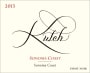 Kutch Wines Pinot Noir 2013 Front Label