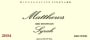 Matthews Winery Syrah 2004 Front Label