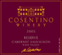 Cosentino Reserve Cabernet Sauvignon 2005 Front Label