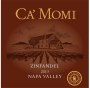 Ca' Momi Winery Zinfandel 2013 Front Label