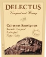 Delectus Merlot 2006 Front Label