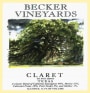 Becker Vineyards Claret Les Trois Dames 2007 Front Label