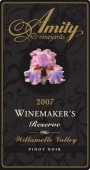 Amity Winemaker's Reserve Pinot Noir 2007 Front Label