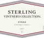 Sterling Vintner's Collection Shiraz 2007 Front Label