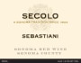 Sebastiani Secolo Red 2007 Front Label