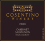 Cosentino Napa Valley Cabernet Sauvignon 2008 Front Label