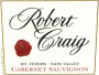 Robert Craig Cellars Mt. Veeder Cabernet Sauvignon 2008 Front Label