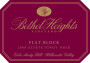 Bethel Heights Flat Block Pinot Noir 2008 Front Label