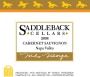 Saddleback Cabernet Sauvignon 2008 Front Label