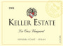 Keller Estate La Cruz Syrah 2008 Front Label