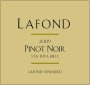 Lafond Lafond Vineyard Pinot Noir 2009 Front Label