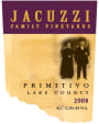 Jacuzzi Primitivo 2008 Front Label
