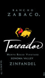 Rancho Zabaco Toreador Zinfandel 2008 Front Label