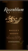 Rosenblum Cellars  Samsel Vineyard Maggies Reserve Zinfandel 2009 Front Label