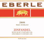 Eberle Steinbeck Vineyard Zinfandel 2009 Front Label