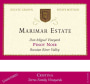 Marimar Estate Don Miguel Vineyard Cristina Pinot Noir 2009 Front Label