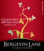 Bergevin Lane Calico Red 2009 Front Label