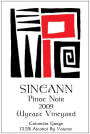 Sineann Wy'east Pinot Noir 2009 Front Label