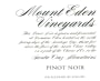 Mount Eden Vineyards Pinot Noir 2009 Front Label