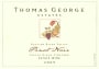 Thomas George Cresta Ridge Pinot Noir 2009 Front Label