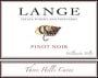 Lange Winery Three Hills Cuvee Pinot Noir 2010 Front Label