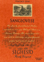 Seghesio Sangiovese 2010 Front Label