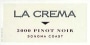 La Crema Sonoma Coast Pinot Noir 2000 Front Label
