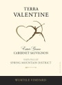 Terra Valentine Wurtele Vineyard Cabernet Sauvignon 2010 Front Label