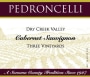 Pedroncelli Three Vineyards Cabernet Sauvignon 2010 Front Label