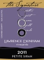Lawrence Durham Vineyards The Signature Petite Sirah 2011 Front Label