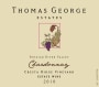 Thomas George Cresta Ridge Chardonnay 2010 Front Label
