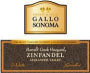 Gallo of Sonoma Barrelli Creek Zinfandel 1998 Front Label