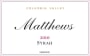Matthews Winery Syrah 2010 Front Label