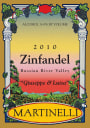 Martinelli Giuseppe and Luisa Zinfandel 2010 Front Label