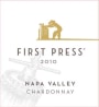 First Press Wine Cellars Napa Valley Chardonnay 2010 Front Label