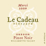 Le Cadeau Vineyard Merci Pinot Noir 2009 Front Label
