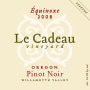Le Cadeau Vineyard Equinoxe Reserve Pinot Noir 2008 Front Label