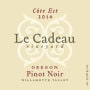 Le Cadeau Vineyard Cote Est Pinot Noir 2014 Front Label