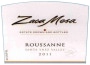 Zaca Mesa Zaca Vineyards Roussanne 2011 Front Label